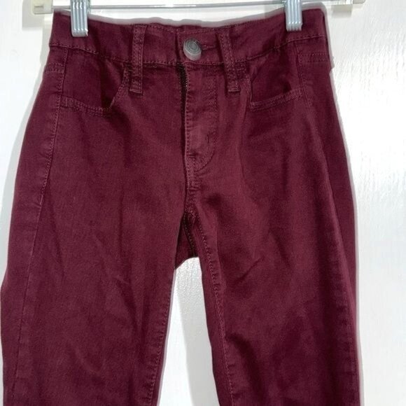 Maroon Kids Skinny Stretch Jeans Cotton Blend High-Waisted Adjustable Waistband - Picture 3 of 7